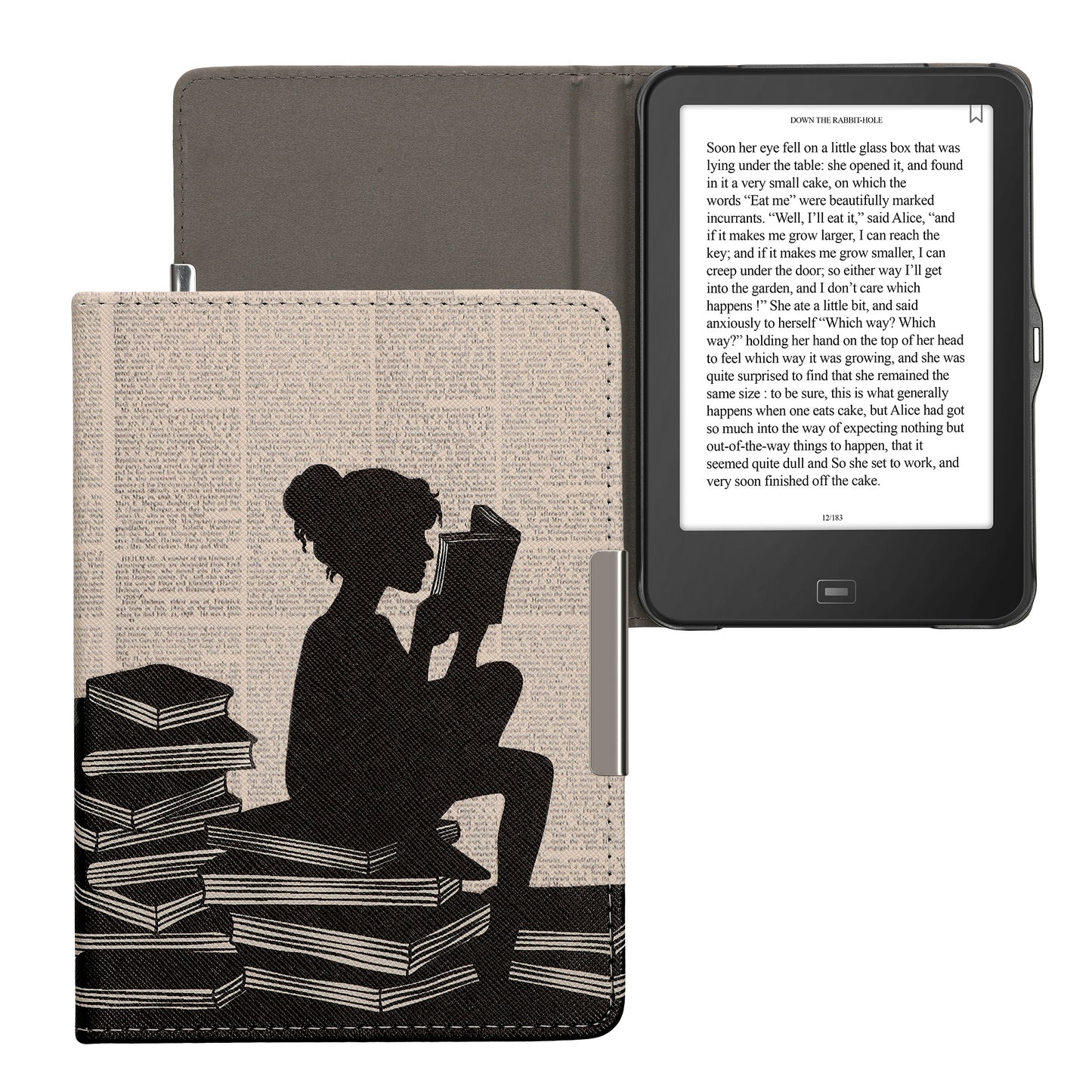 kwmobile Schutzhülle für Tolino Vision HD Hülle - eReader Flip Case mit Auto Sleep Funktion