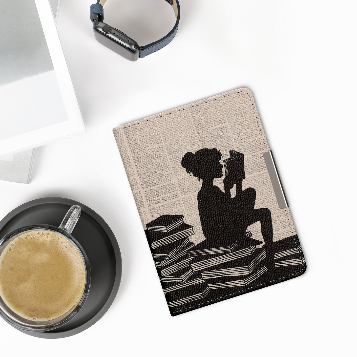 kwmobile Schutzhülle für Tolino Vision HD Hülle - eReader Flip Case mit Auto Sleep Funktion