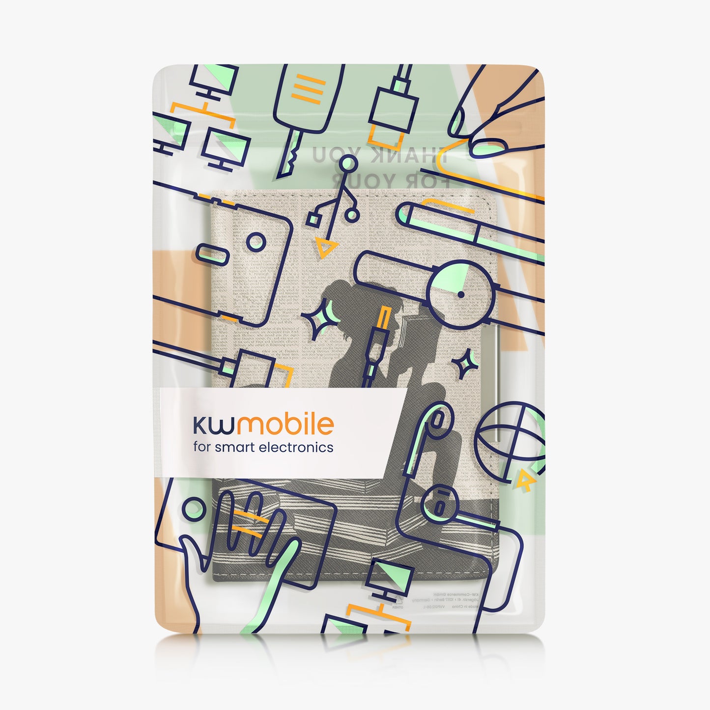 kwmobile Schutzhülle für Tolino Vision HD Hülle - eReader Flip Case mit Auto Sleep Funktion