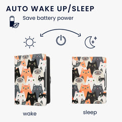 Tolino Vision 1 / 2 / 3 / 4 HD mit Auto-Sleep eReader Flip Case