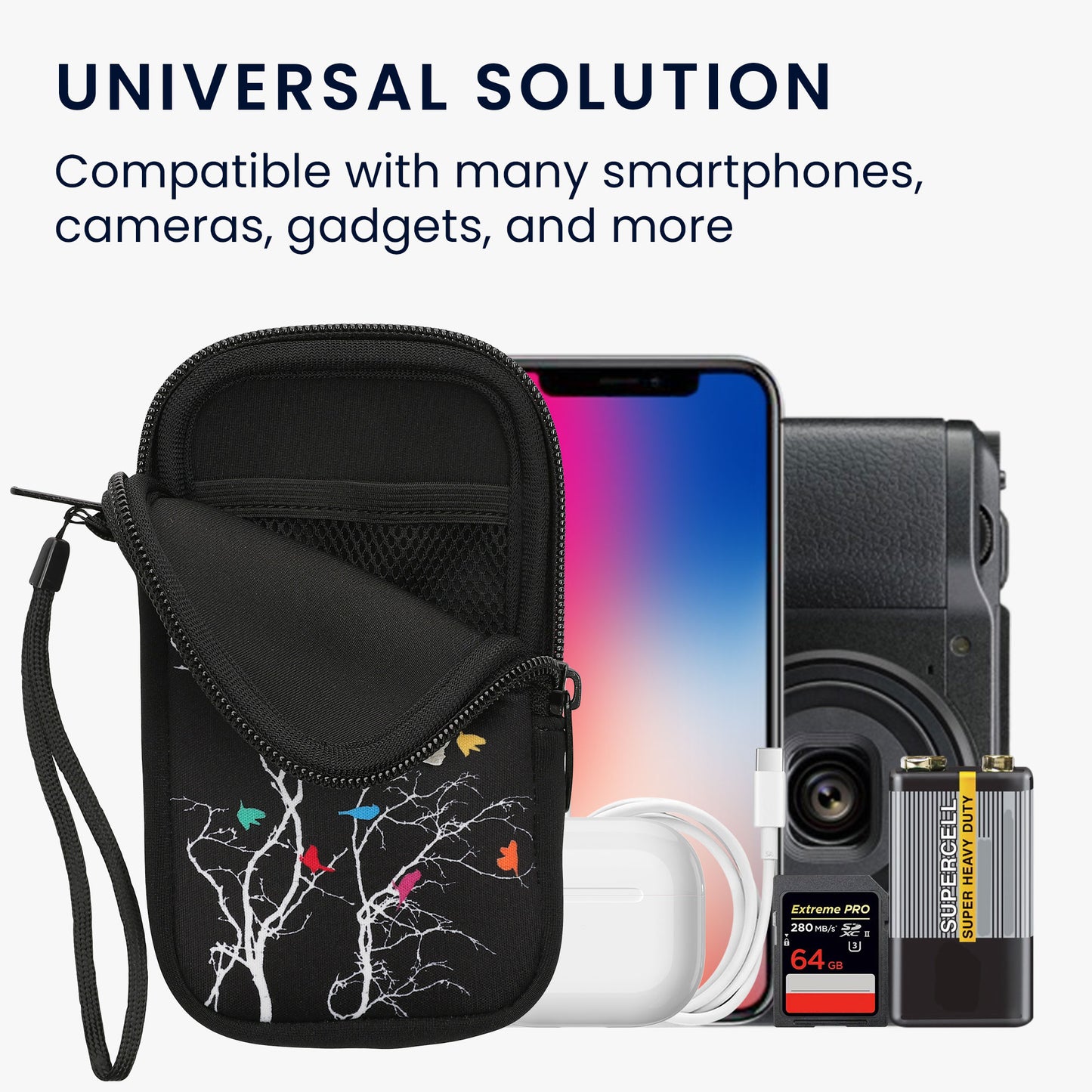 Handytasche für Smartphones 15,2 x 8,3 cm