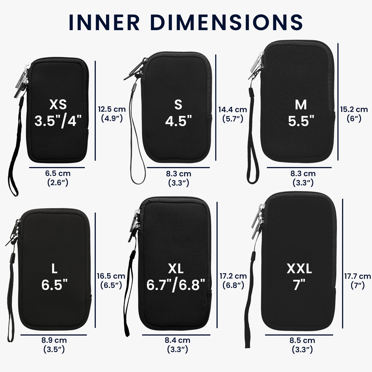 Handytasche für Smartphones 15,2 x 8,3 cm