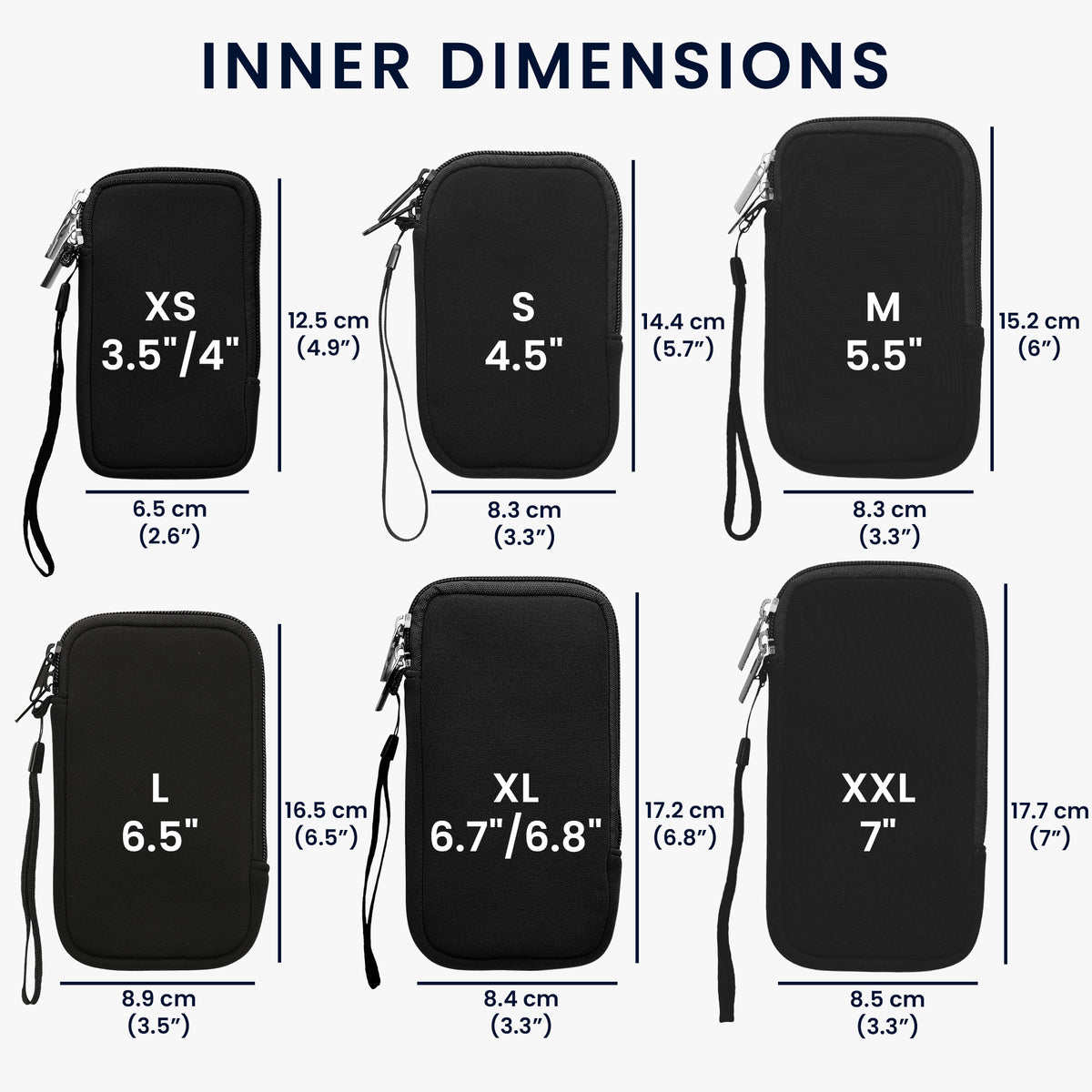 Handytasche für Smartphones 15,2 x 8,3 cm