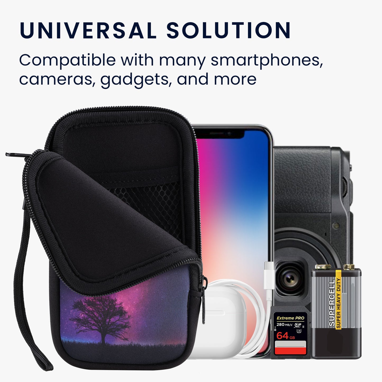 Handytasche für Smartphones 15,2 x 8,3 cm
