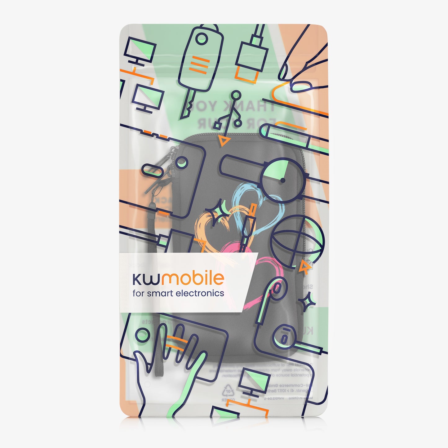 Handytasche für Smartphones 15,2 x 8,3 cm