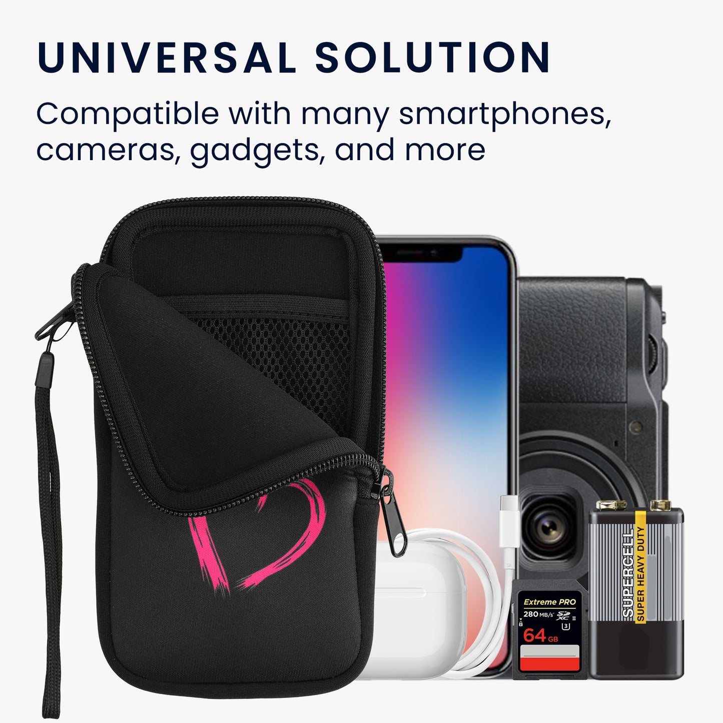 Handytasche für Smartphones 15,2 x 8,3 cm