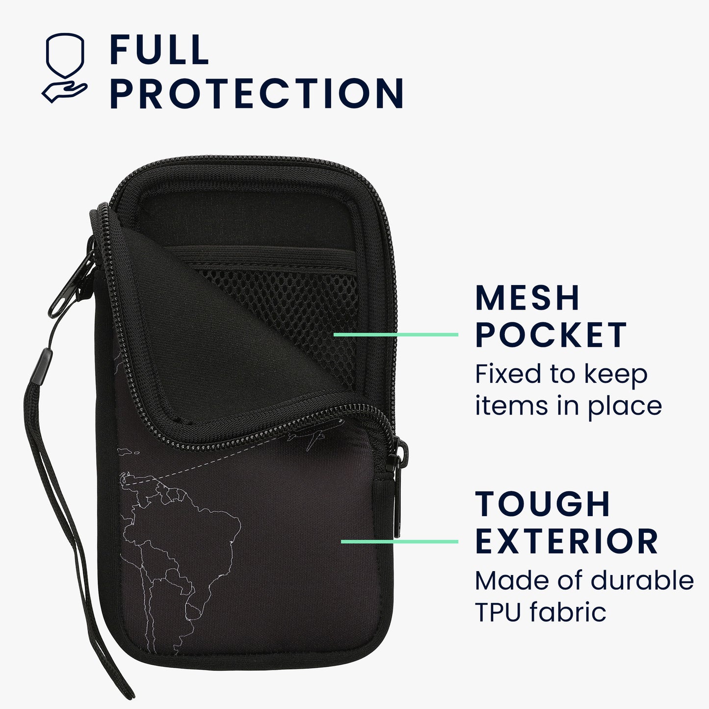 Handytasche für Smartphones 15,2 x 8,3 cm