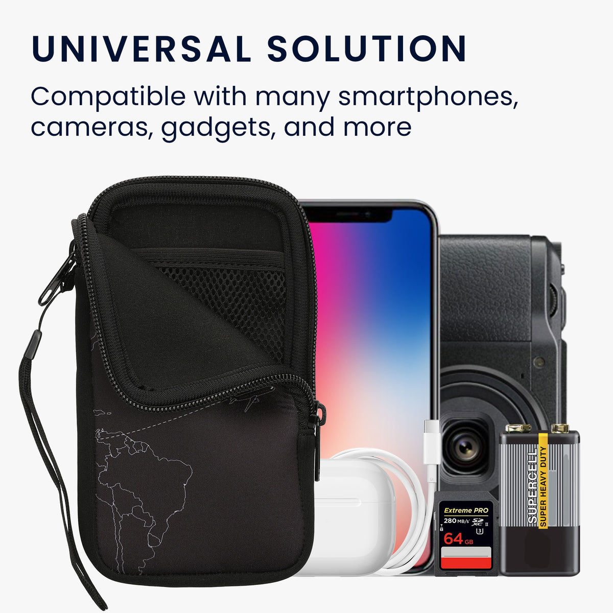 Handytasche für Smartphones 15,2 x 8,3 cm