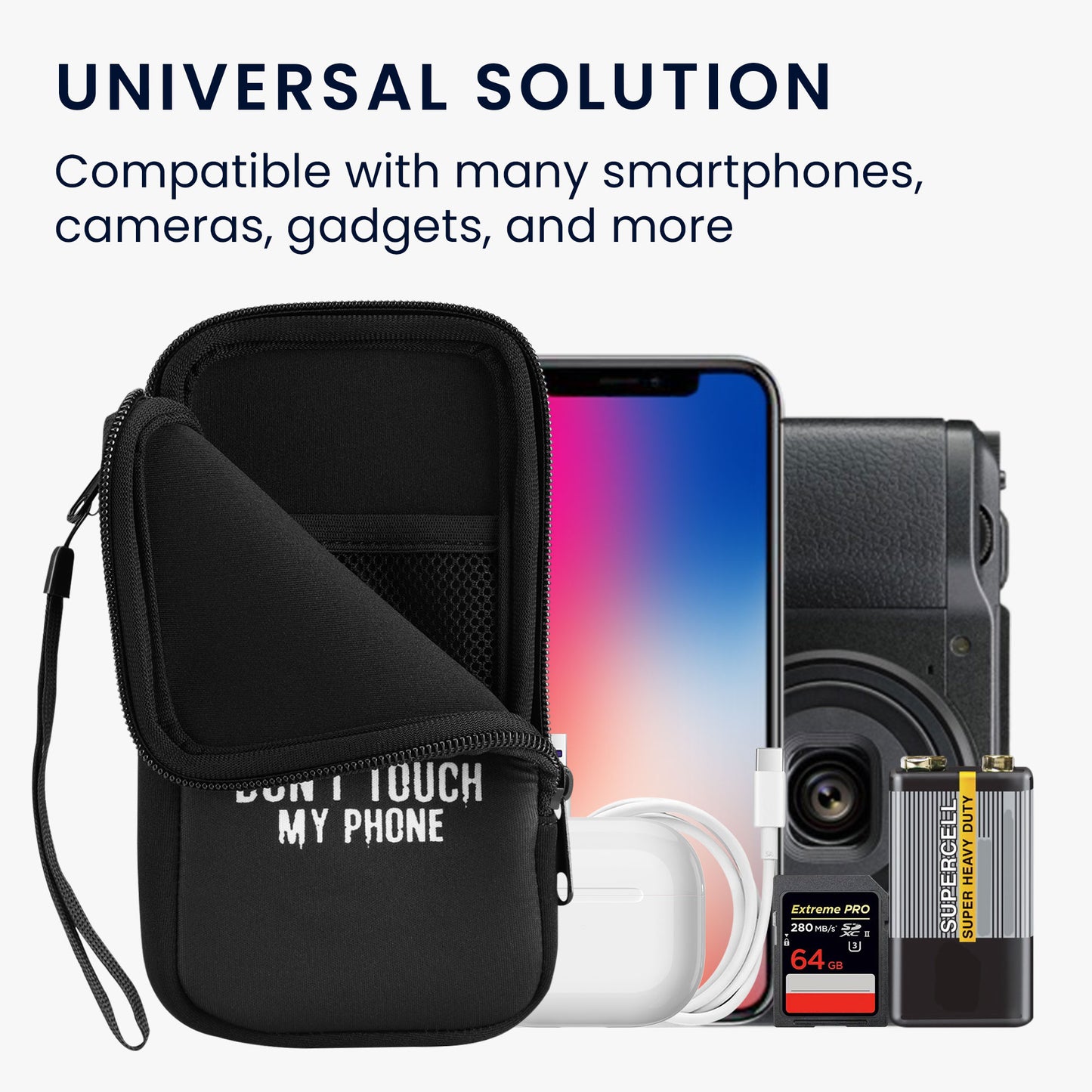 Handytasche für Smartphones 15,2 x 8,3 cm