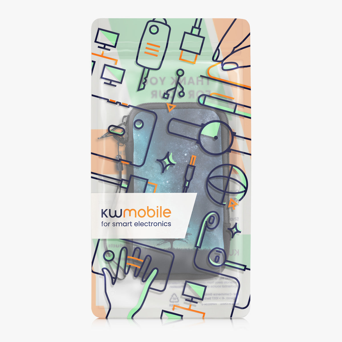 Handytasche für Smartphones 15,2 x 8,3 cm