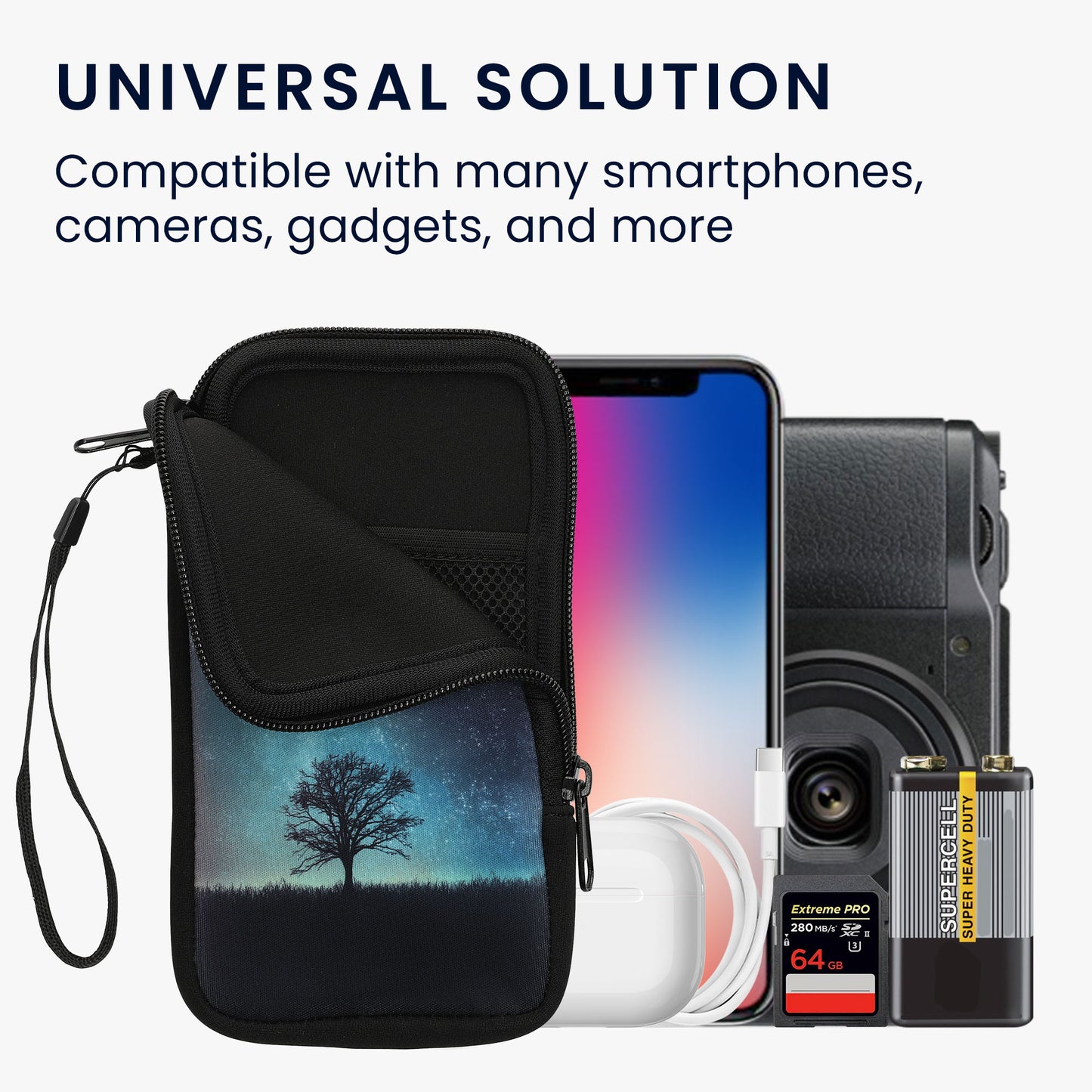 Handytasche für Smartphones 15,2 x 8,3 cm