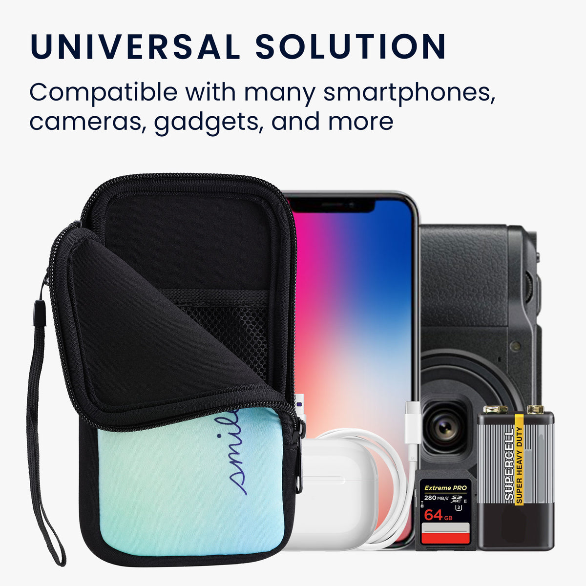 Handytasche für Smartphones 15,2 x 8,3 cm