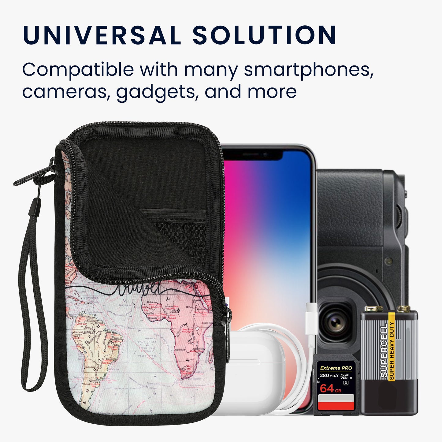 Handytasche für Smartphones 15,2 x 8,3 cm