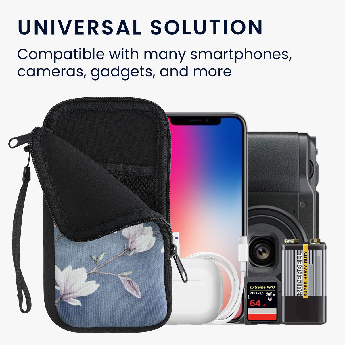 Handytasche für Smartphones 15,2 x 8,3 cm