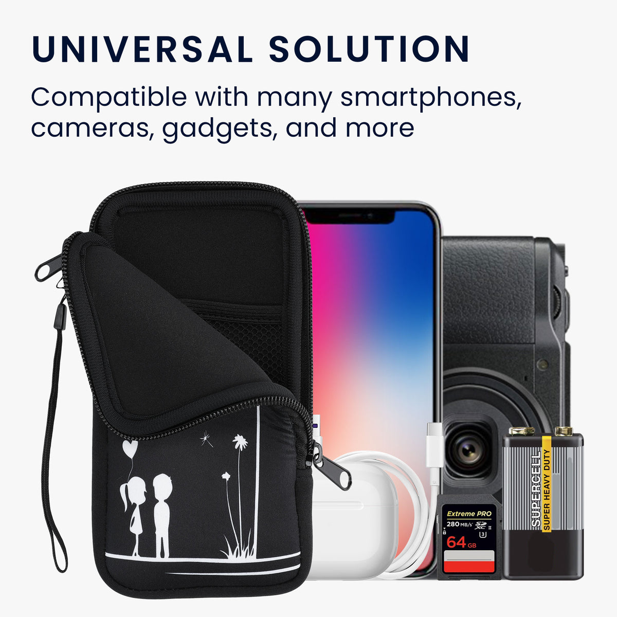 Handytasche für Smartphones 15,2 x 8,3 cm