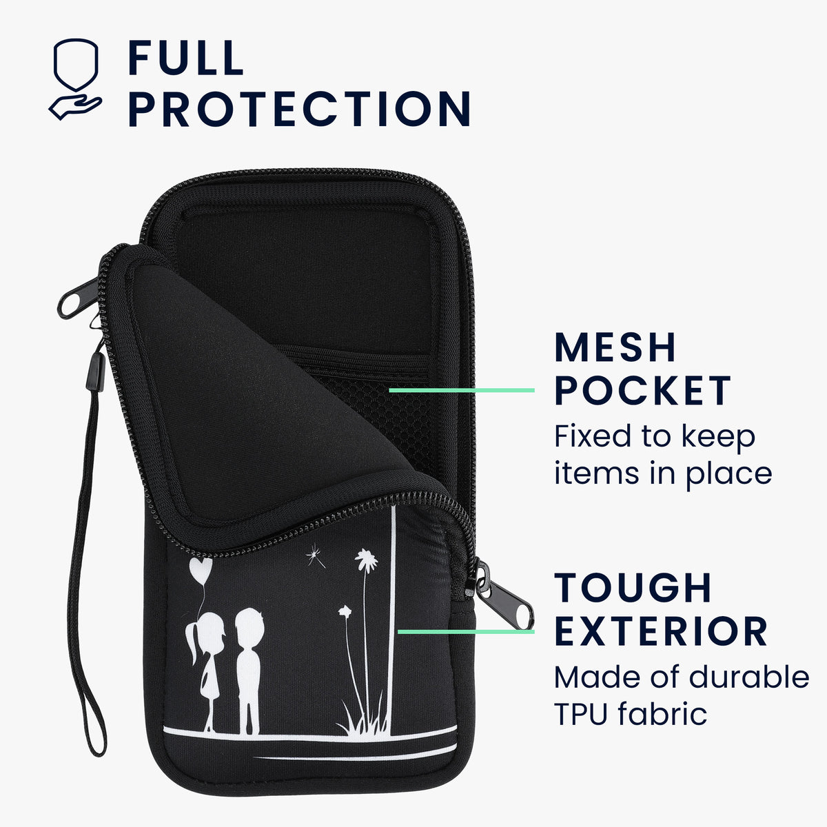 Handytasche für Smartphones 15,2 x 8,3 cm