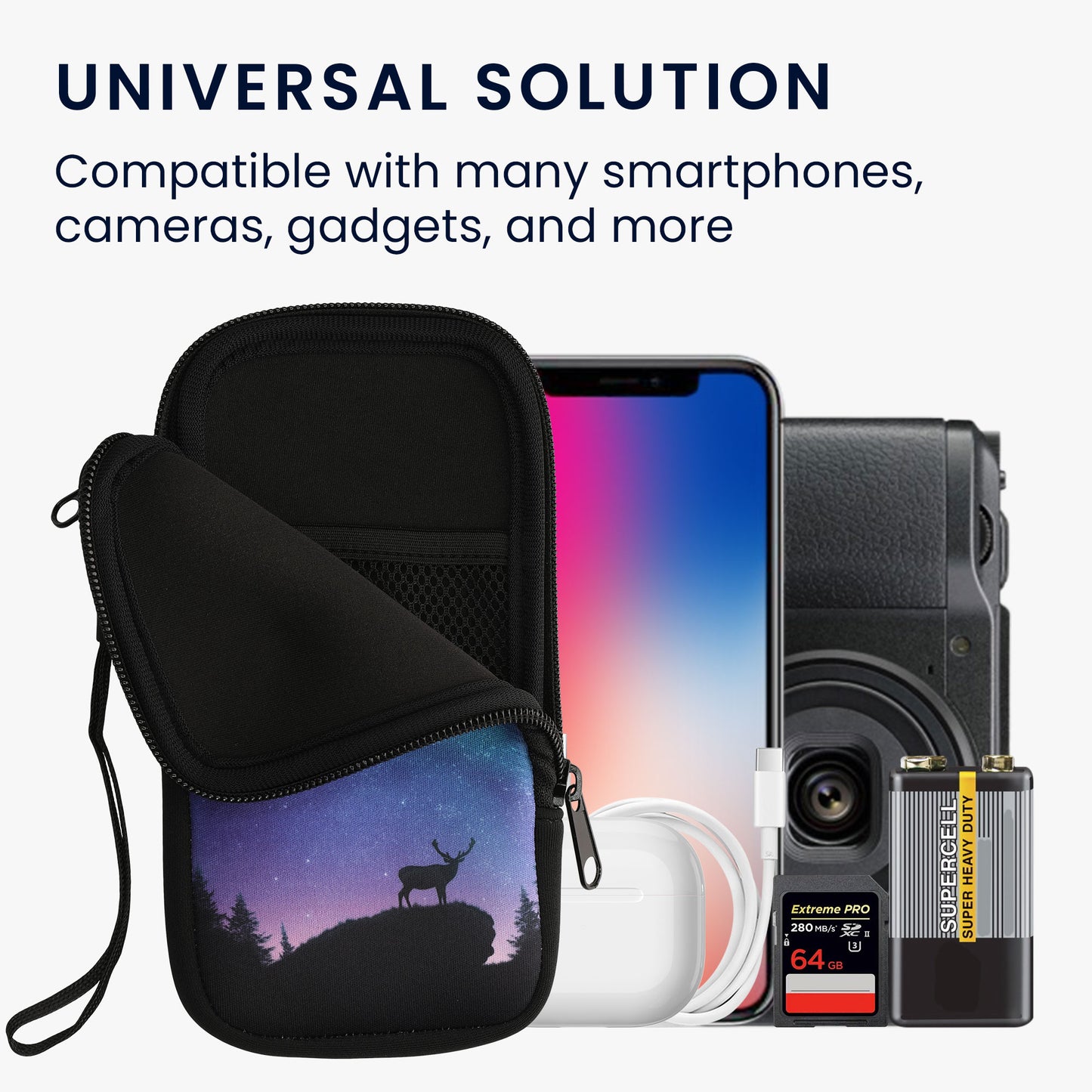 Handytasche für Smartphones 15,2 x 8,3 cm