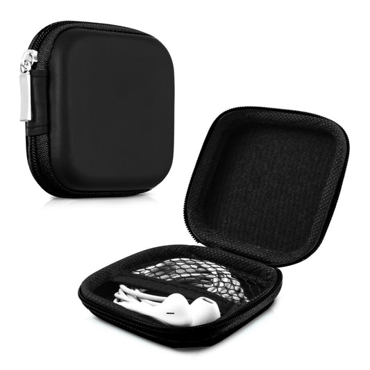 kwmobile In-Ear Kopfhörer Tasche - In Ear Kopfhörer Hülle mit Innentasche für Zubehör - Kleine Aufbewahrungstasche für In Ear Headphones