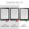 kwmobile Schutzhülle für Kobo Aura Edition 1 Hülle - eReader Flip Case mit Auto Sleep Funktion