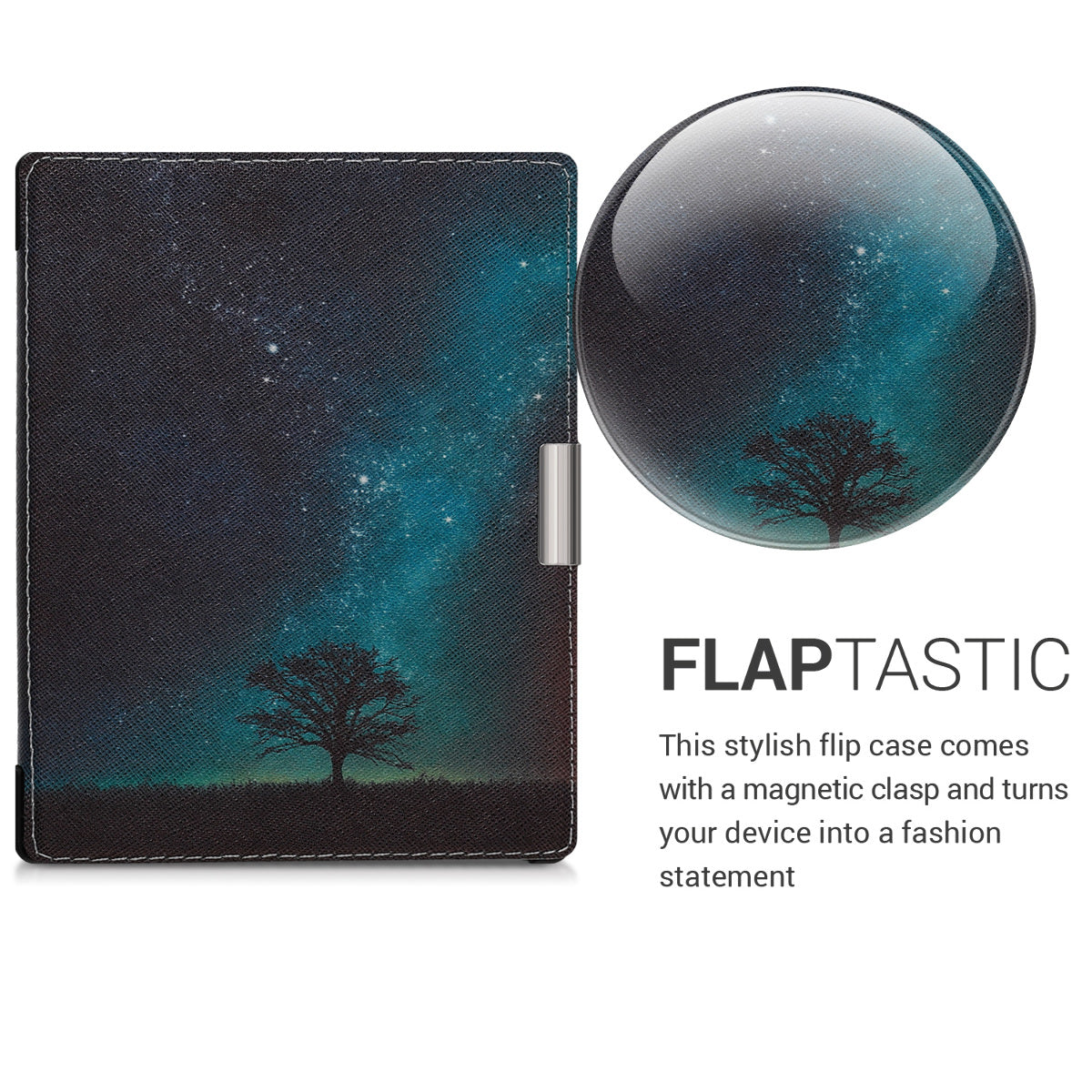 kwmobile Schutzhülle für Kobo Aura Edition 1 Hülle - eReader Flip Case mit Auto Sleep Funktion