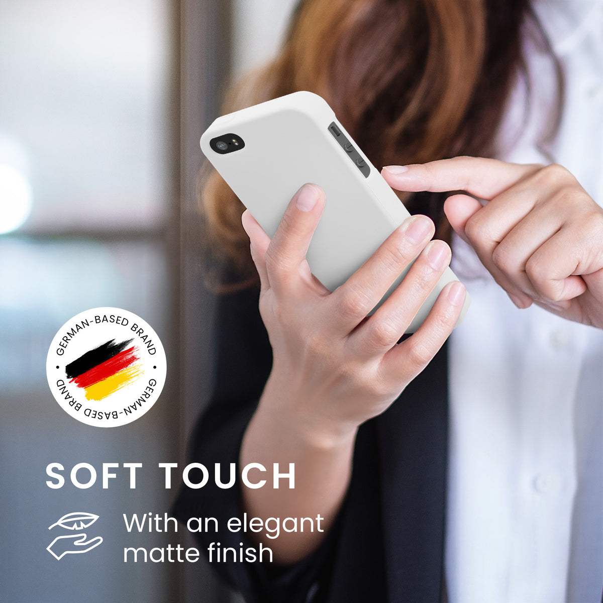 kwmobile Handyhülle für Apple iPhone SE (1.Gen 2016) / iPhone 5 / iPhone 5S Hülle - TPU Case - Kabelloses Laden - Schutzhülle Cover in Weiß matt Weiß matt  