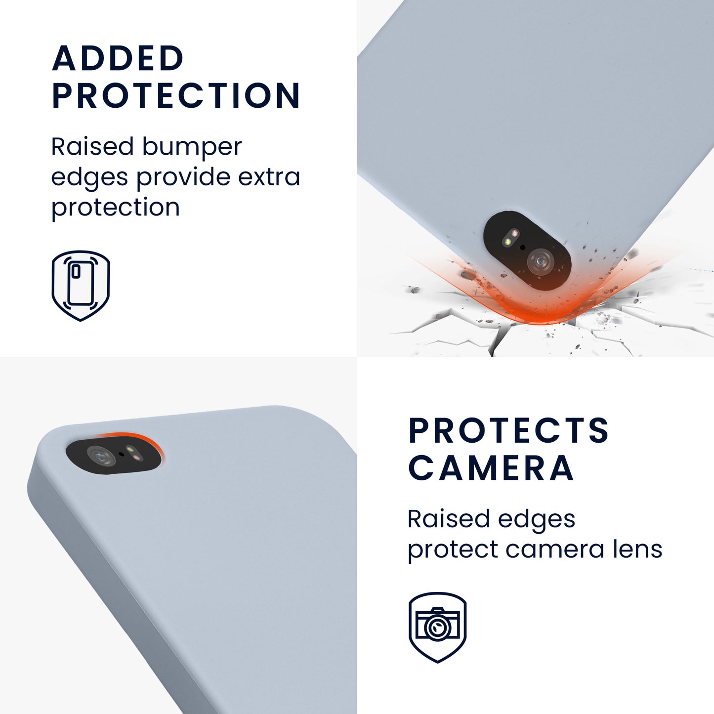 kwmobile Handyhülle für Apple iPhone SE (1.Gen 2016) / iPhone 5 / iPhone 5S Hülle - TPU Case - Kabelloses Laden - Schutzhülle Cover in Hellblau matt Hellblau matt  