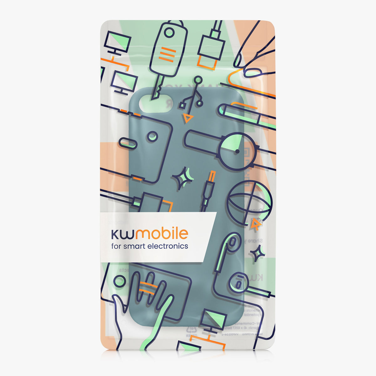 kwmobile Handyhülle für Apple iPhone SE (1.Gen 2016) / iPhone 5 / iPhone 5S Hülle - TPU Case - Kabelloses Laden - Schutzhülle Cover in Petrol matt Petrol matt  