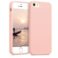 kwmobile Handyhülle für Apple iPhone SE (1.Gen 2016) / iPhone 5 / iPhone 5S Hülle - TPU Case - Kabelloses Laden - Schutzhülle Cover in Rosegold matt Rosegold matt  