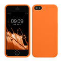 kwmobile Handyhülle für Apple iPhone SE (1.Gen 2016) / iPhone 5 / iPhone 5S Hülle - TPU Case - Kabelloses Laden - Schutzhülle Cover in Fruity Orange Fruity Orange  
