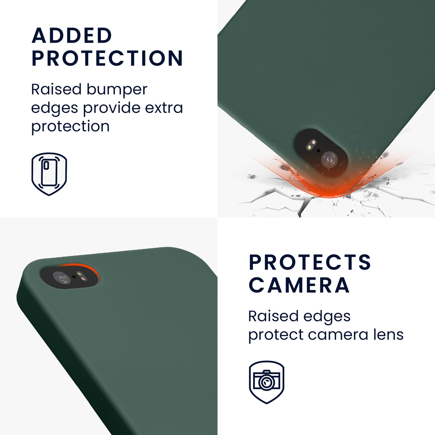 kwmobile Handyhülle für Apple iPhone SE (1.Gen 2016) / iPhone 5 / iPhone 5S Hülle - TPU Case - Kabelloses Laden - Schutzhülle Cover in Blaugrün Blaugrün  