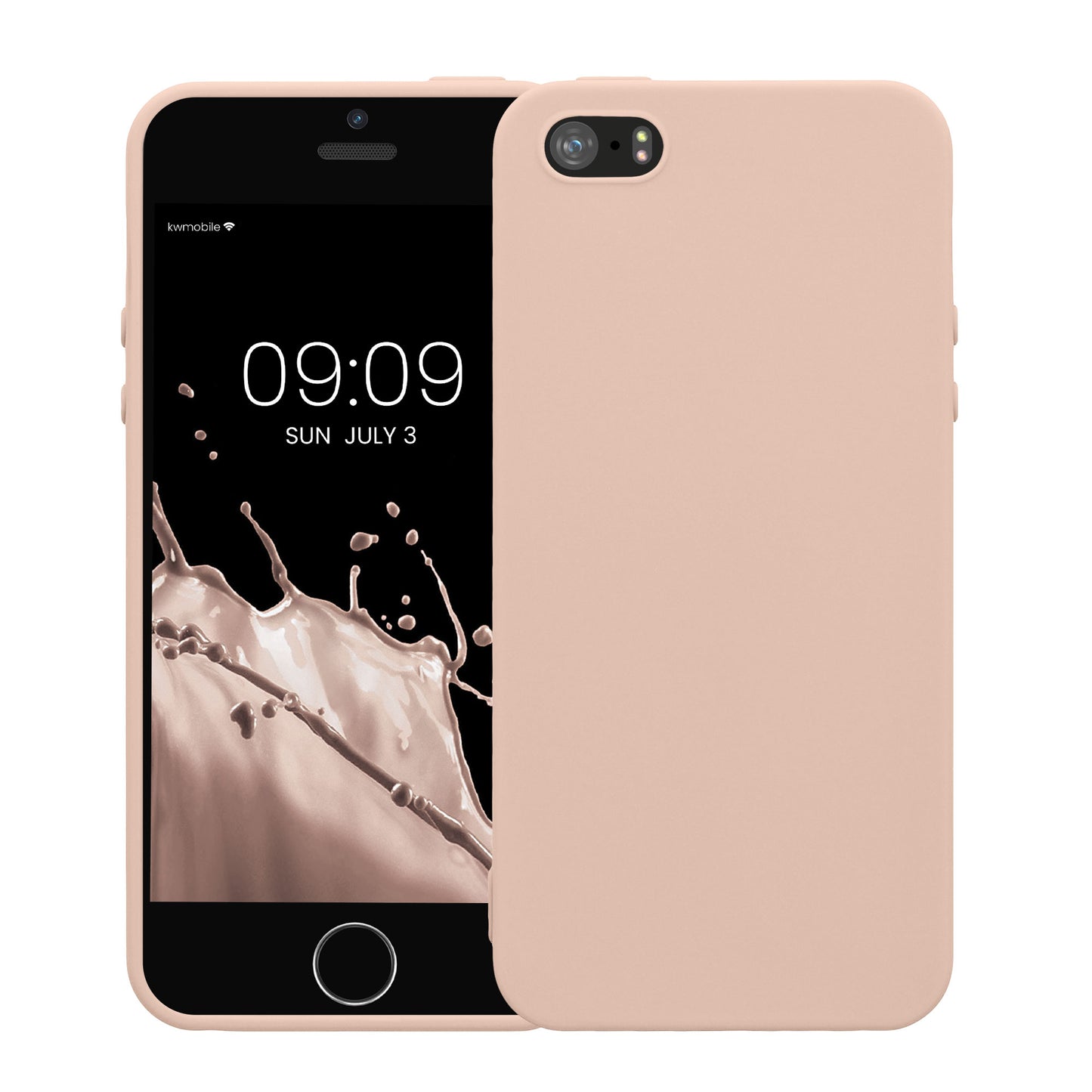kwmobile Handyhülle für Apple iPhone SE (1.Gen 2016) / iPhone 5 / iPhone 5S Hülle - TPU Case - Kabelloses Laden - Schutzhülle Cover in Coconut Swirl Coconut Swirl  