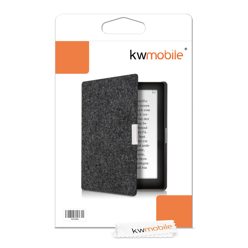 Kobo Aura Edition 1 eReader Hülle Filz Dunkelgrau