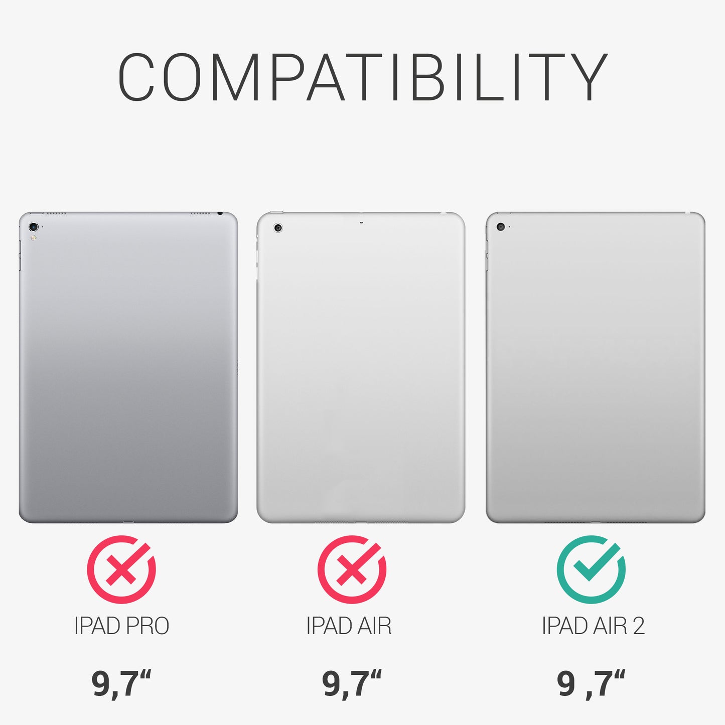 kwmobile Schutzhülle kompatibel mit Apple iPad Air 2 - Tablet Cover Case