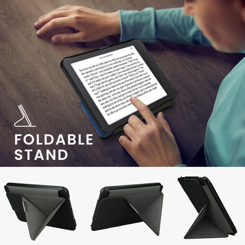 kwmobile Schutzhülle für Tolino Vision 1 / 2 / 3 / 4 HD Hülle - eReader Klapphülle mit Auto Sleep Funktion - Cover mit Ständer