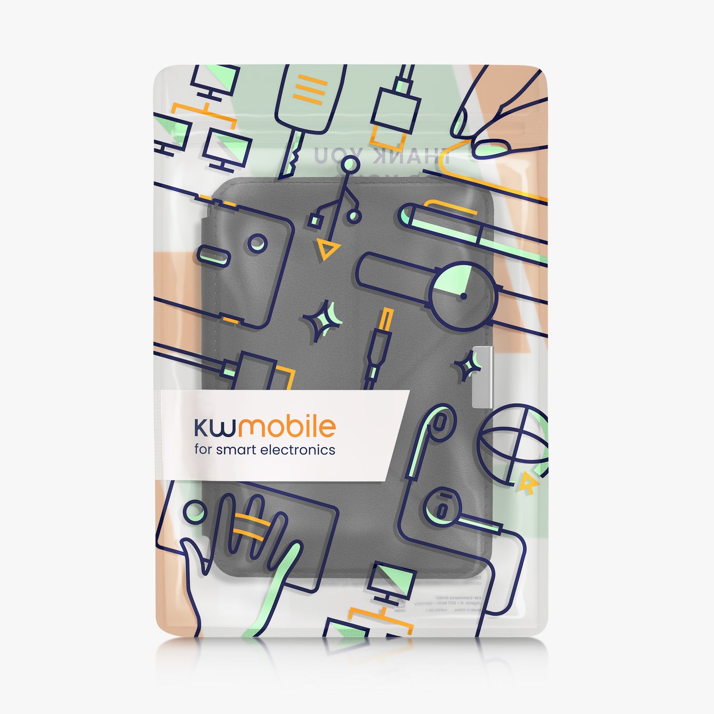 kwmobile Schutzhülle für Tolino Vision 1 / 2 / 3 / 4 HD Hülle - eReader Klapphülle mit Auto Sleep Funktion - Cover mit Ständer