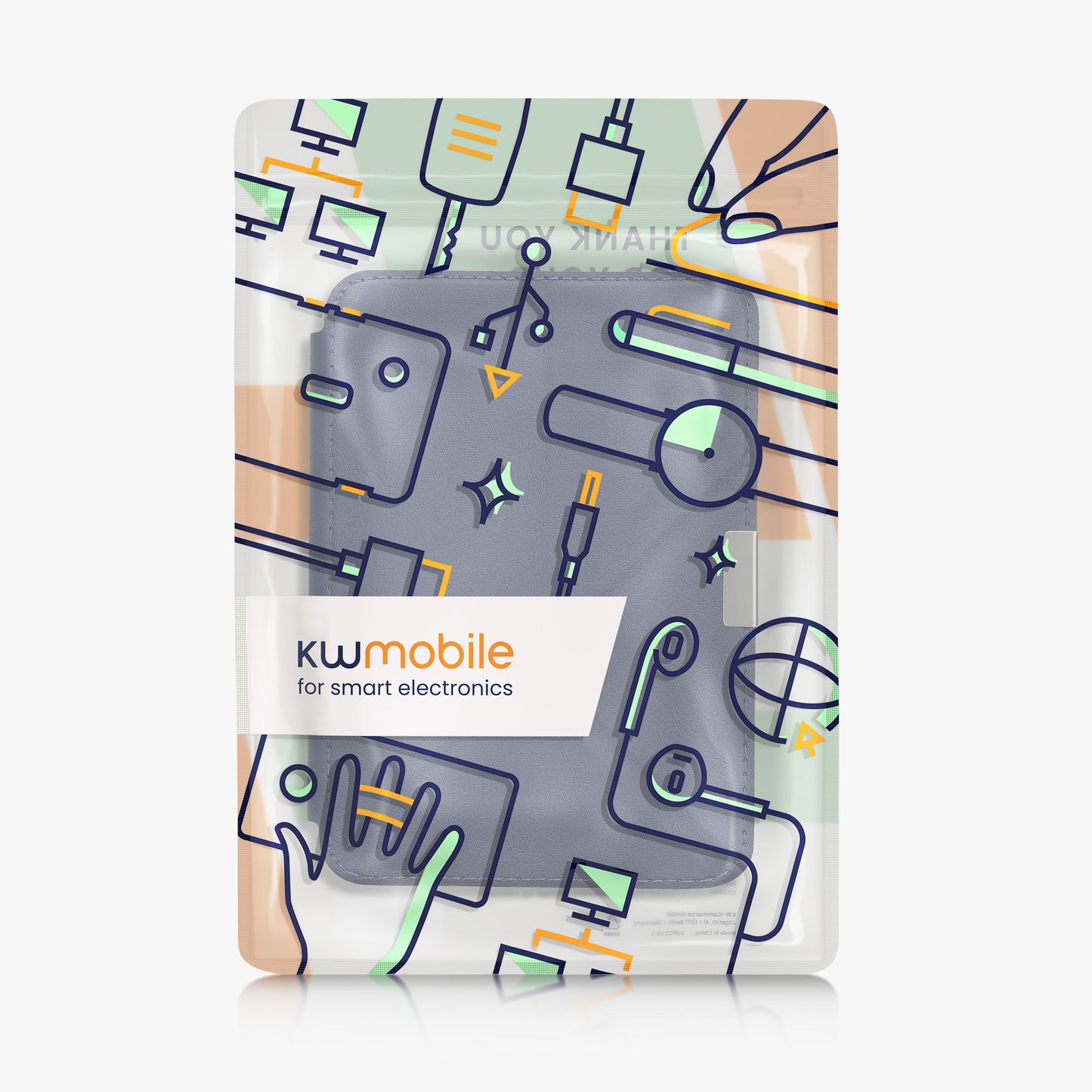 kwmobile Schutzhülle für Tolino Vision 1 / 2 / 3 / 4 HD Hülle - eReader Klapphülle mit Auto Sleep Funktion - Cover mit Ständer