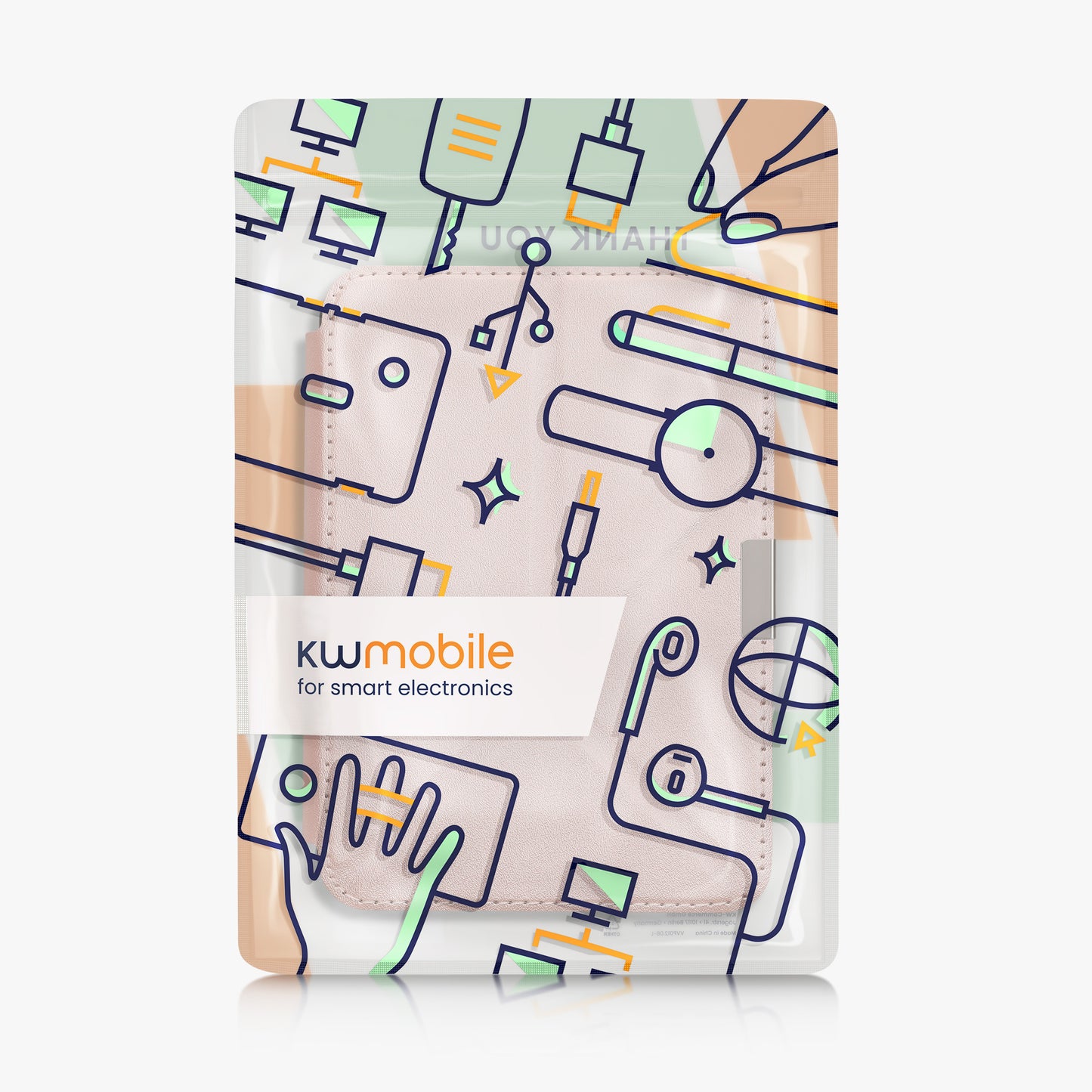 kwmobile Schutzhülle für Tolino Vision 1 / 2 / 3 / 4 HD Hülle - eReader Klapphülle mit Auto Sleep Funktion - Cover mit Ständer