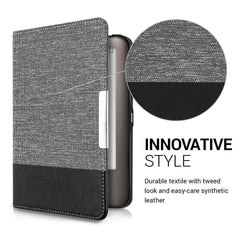 Tolino Shine (2013) eReader Hülle Canvas Grau Schwarz