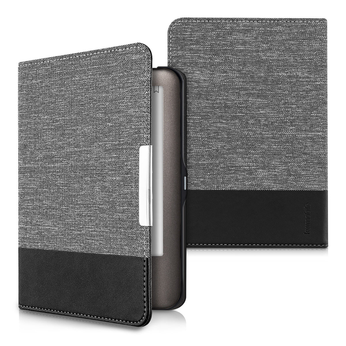 Tolino Shine (2013) eReader Hülle Canvas Grau Schwarz