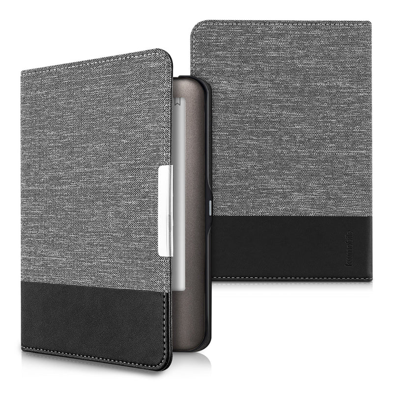 Tolino Shine (2013) eReader Hülle Canvas Grau Schwarz