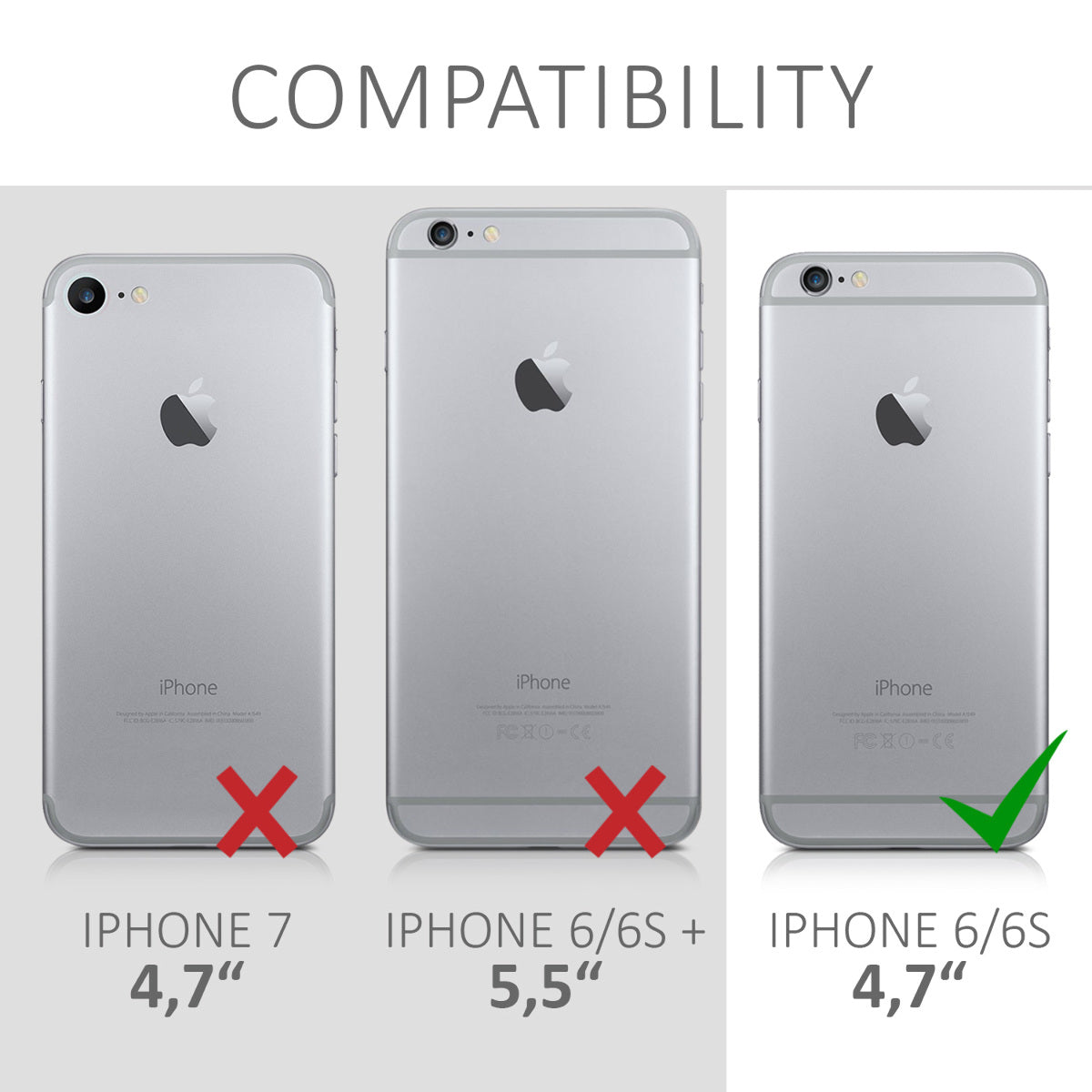 kwmobile Handyhülle für Apple iPhone 6 / 6S Hülle - Schutzhülle Cover - Kabelloses Laden