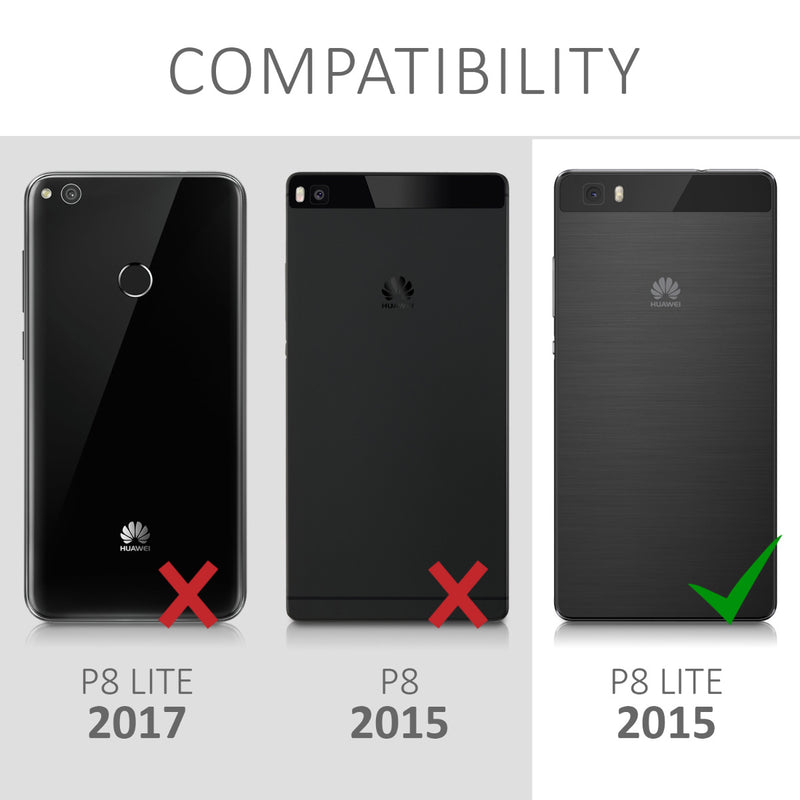 Kunstleder Hülle kompatibel mit Huawei P8 Lite (2015)