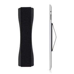 kwmobile Tablet Fingerhalter Griff Halter - Selbstklebende Tablet PC Fingerhalterung kompatibel mit iPad Samsung Sony Tablets - Schwarz Schwarz  