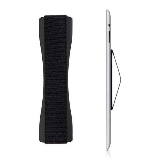 kwmobile Tablet Fingerhalter Griff Halter - Selbstklebende Tablet PC Fingerhalterung kompatibel mit iPad Samsung Sony Tablets - Schwarz Schwarz  