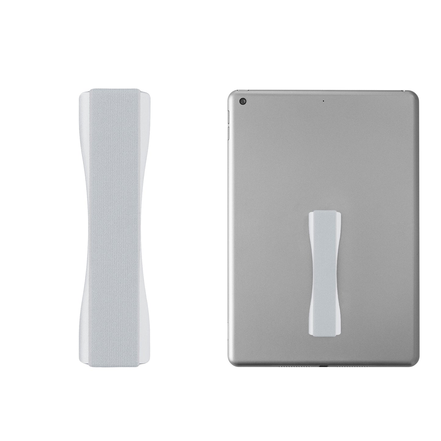 kwmobile Tablet Fingerhalter Griff Halter - Selbstklebende Tablet PC Fingerhalterung kompatibel mit iPad Samsung Sony Tablets - Silber Silber  