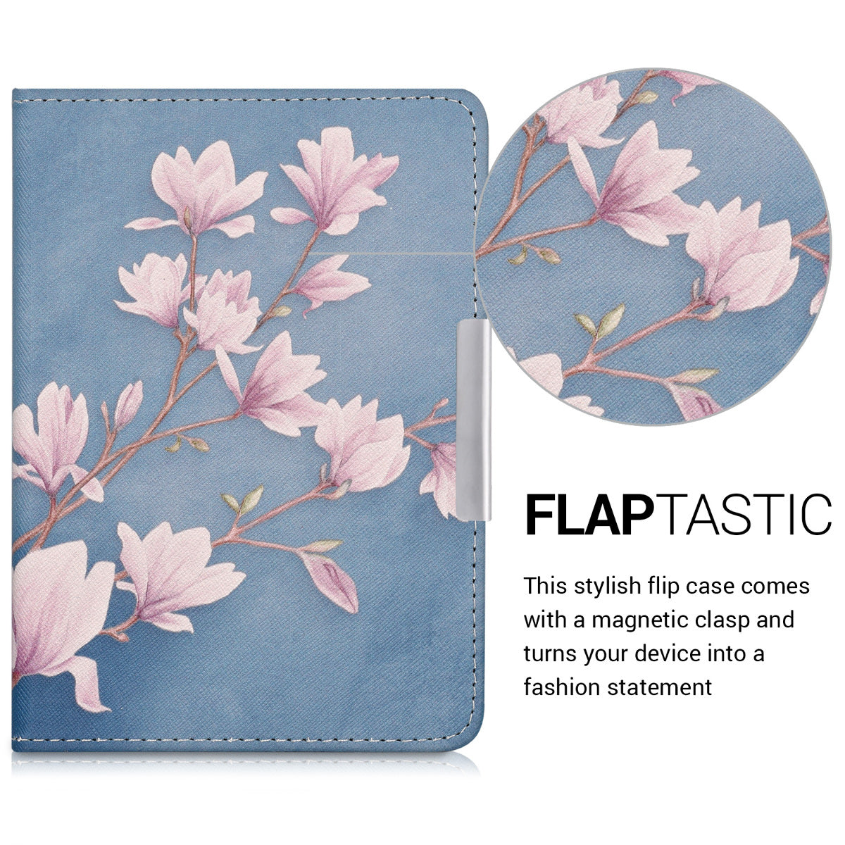kwmobile Schutzhülle für Tolino Shine 2 HD Hülle - eReader Flip Case mit Auto Sleep Funktion