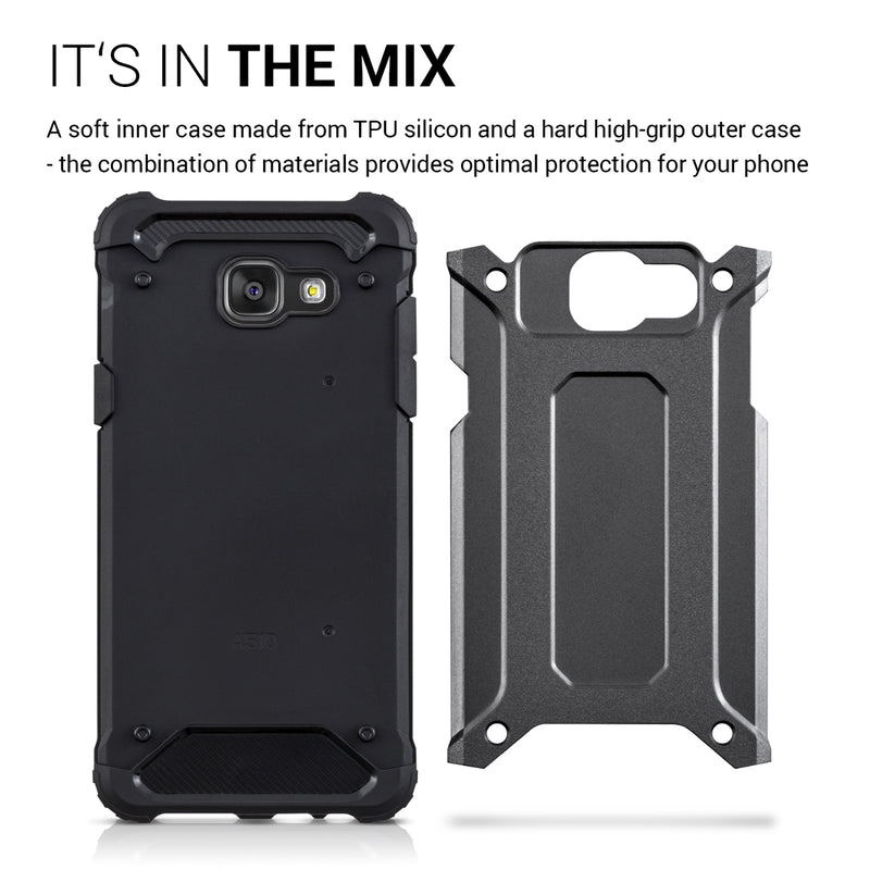 kwmobile Hülle kompatibel mit Samsung Galaxy A5 (2016) - Hybrid Handy Cover Handyhülle Case Schutzhülle