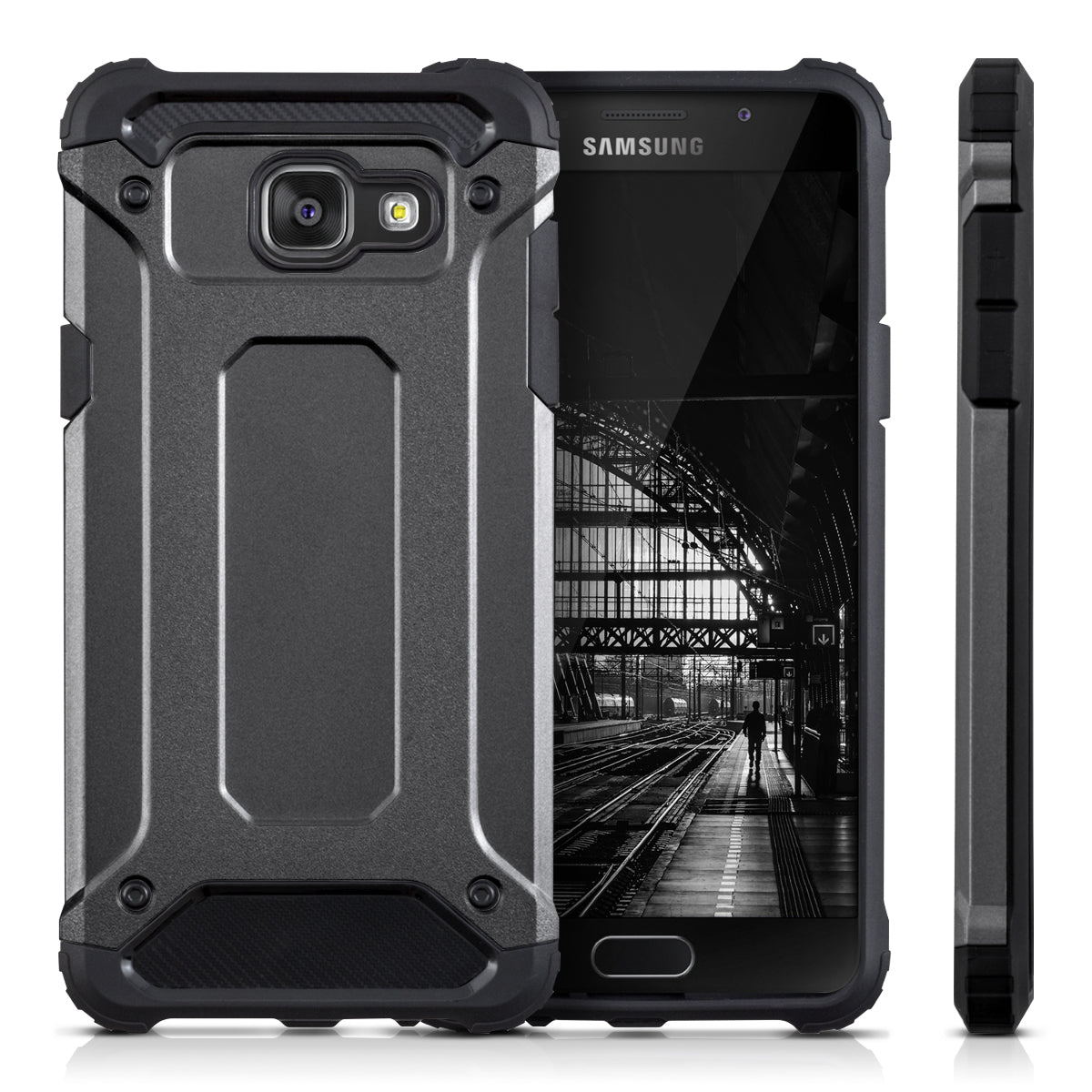 kwmobile Hülle kompatibel mit Samsung Galaxy A5 (2016) - Hybrid Handy Cover Handyhülle Case Schutzhülle
