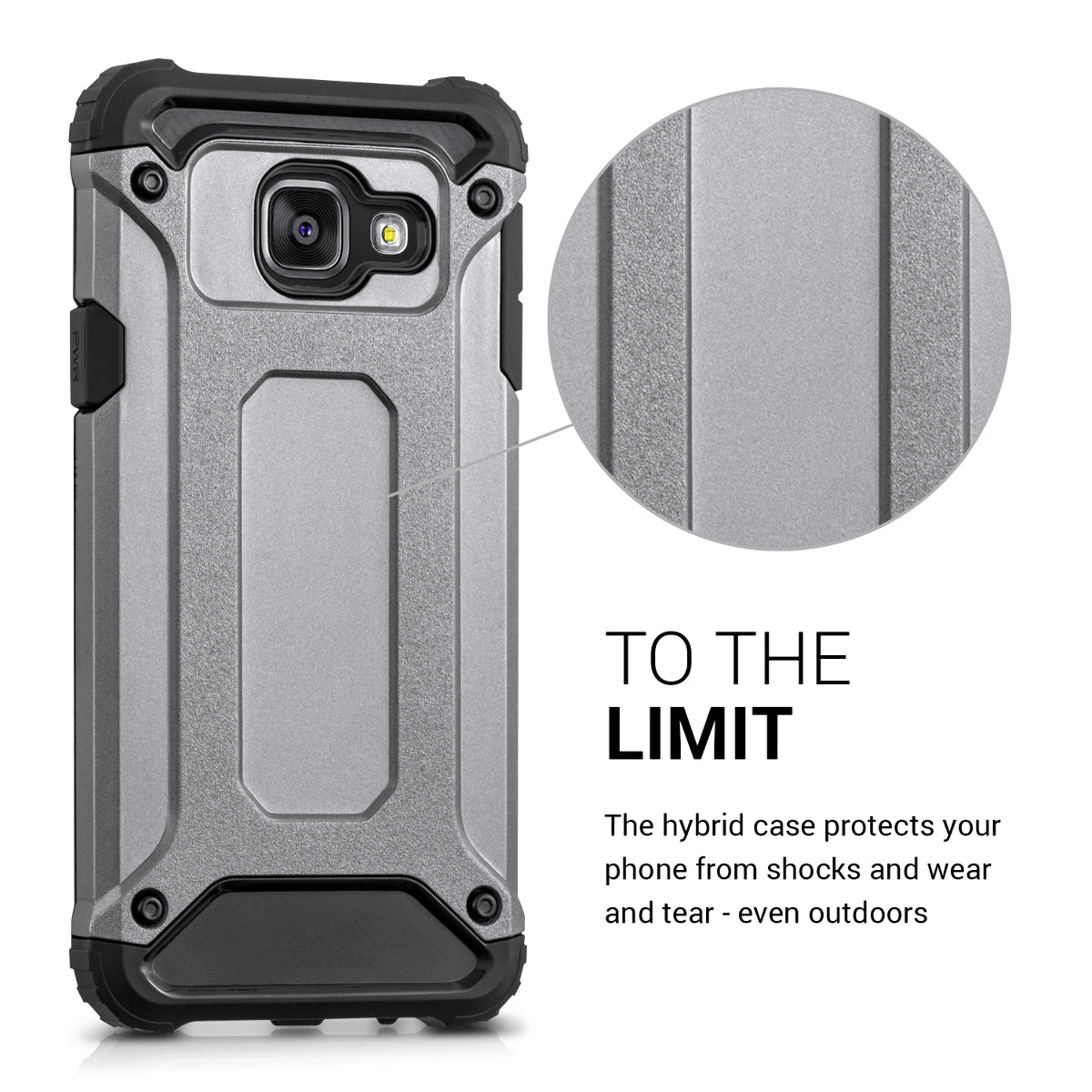 kwmobile Hülle kompatibel mit Samsung Galaxy A3 (2016) - Hybrid Handy Cover Handyhülle Case Schutzhülle