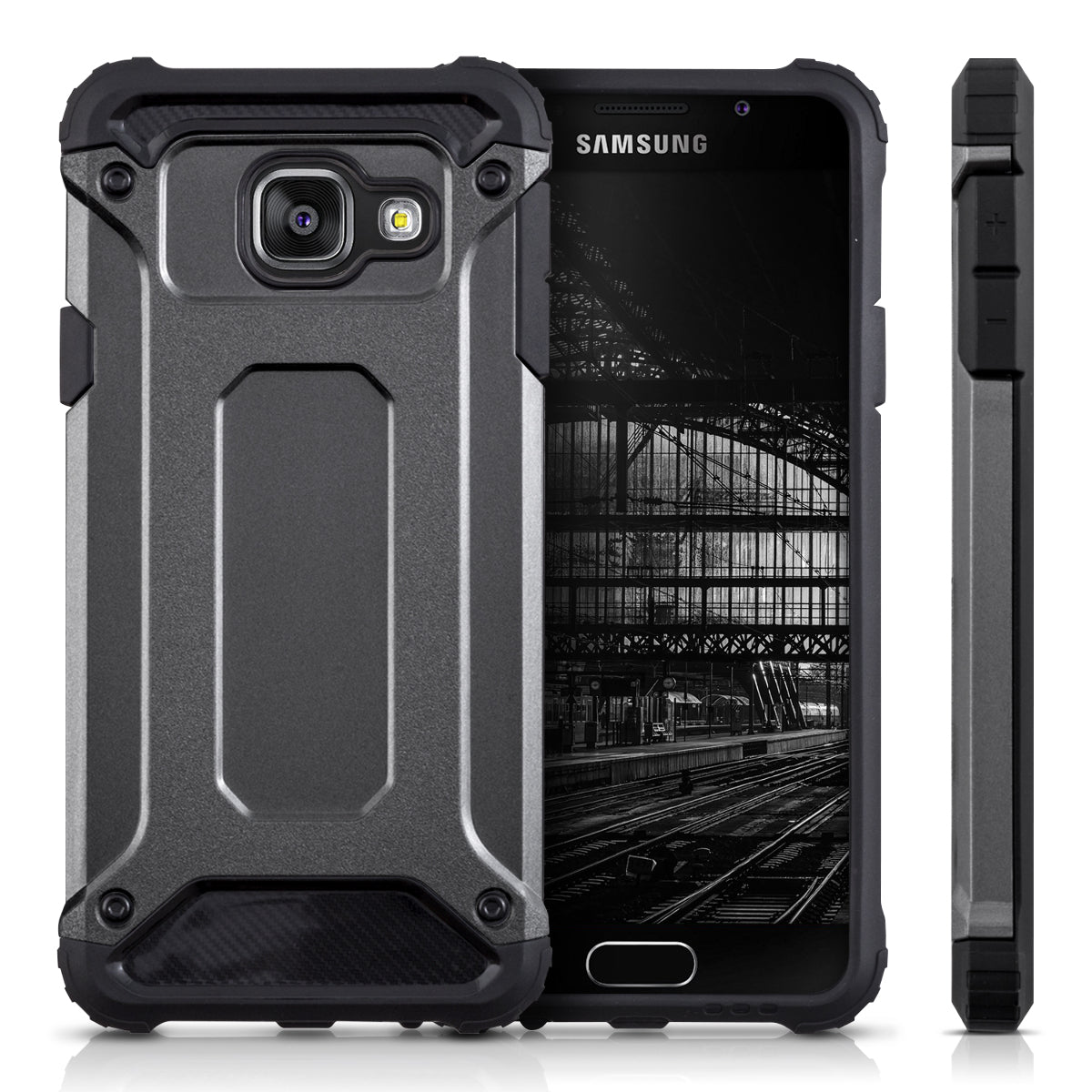 kwmobile Hülle kompatibel mit Samsung Galaxy A3 (2016) - Hybrid Handy Cover Handyhülle Case Schutzhülle